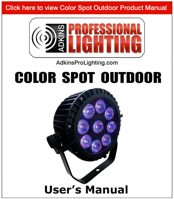 Color Spot Outdoor Product Manual
